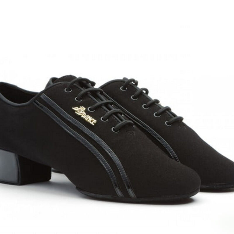 BD Dance 467 Czarny canvas. Buty męskie do tańców latynoamerykańskich