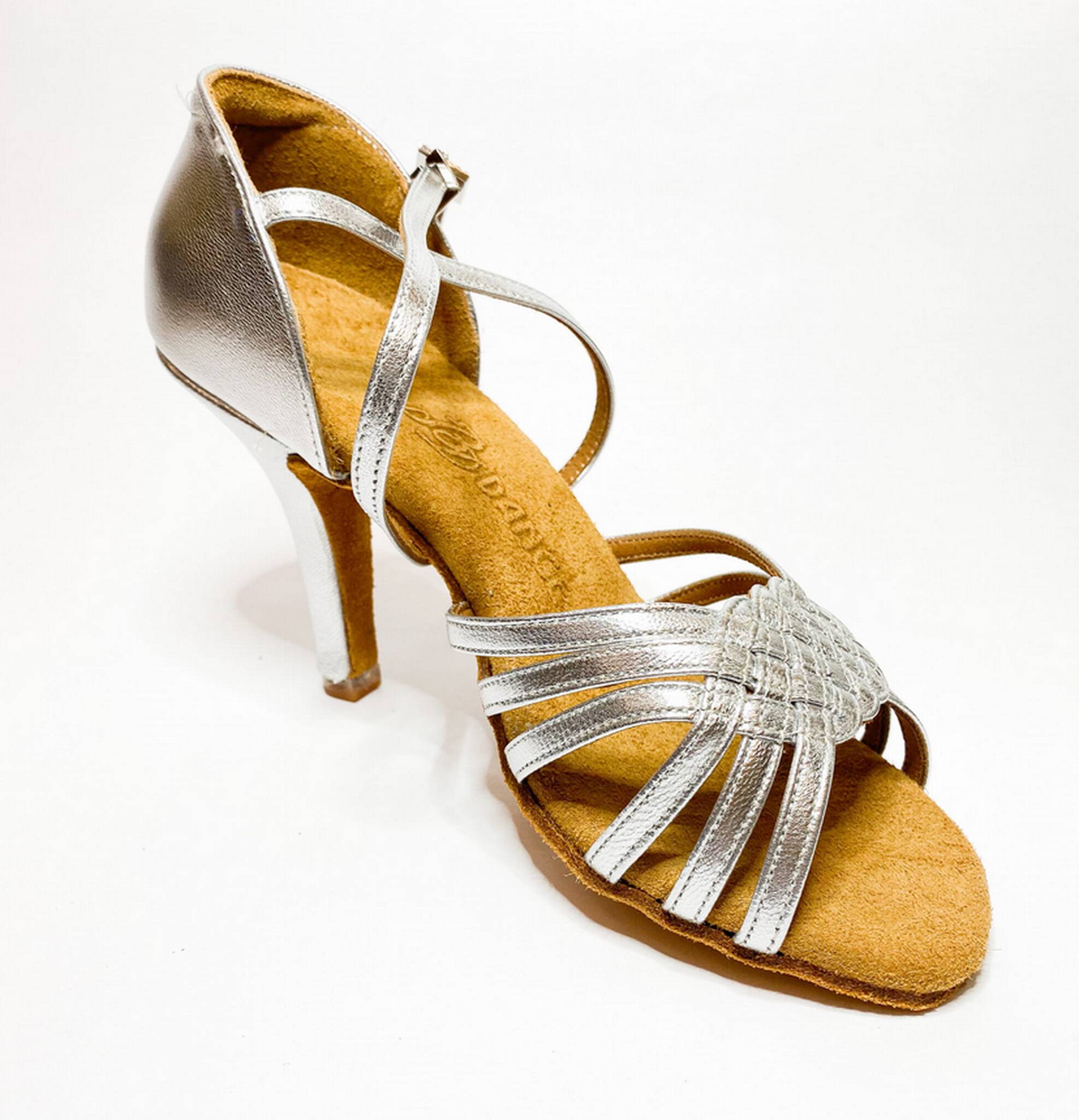 BD Dance 2360 silver leather - obcas 3" i 4" (EH13 / EH16) - obrazek 4