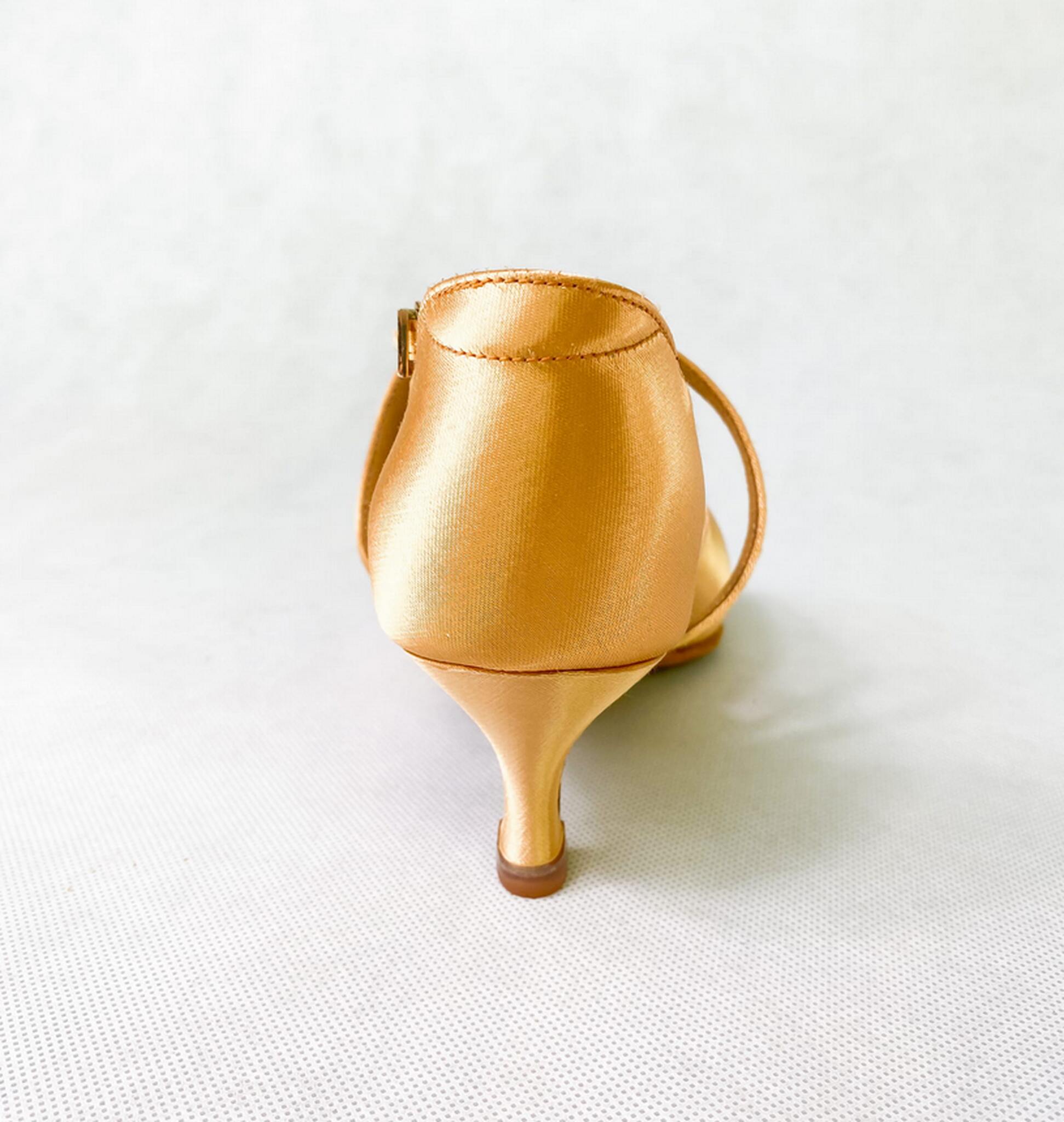 BD Dance 247 - gold satin obcas 2" (EH11) - obrazek 6