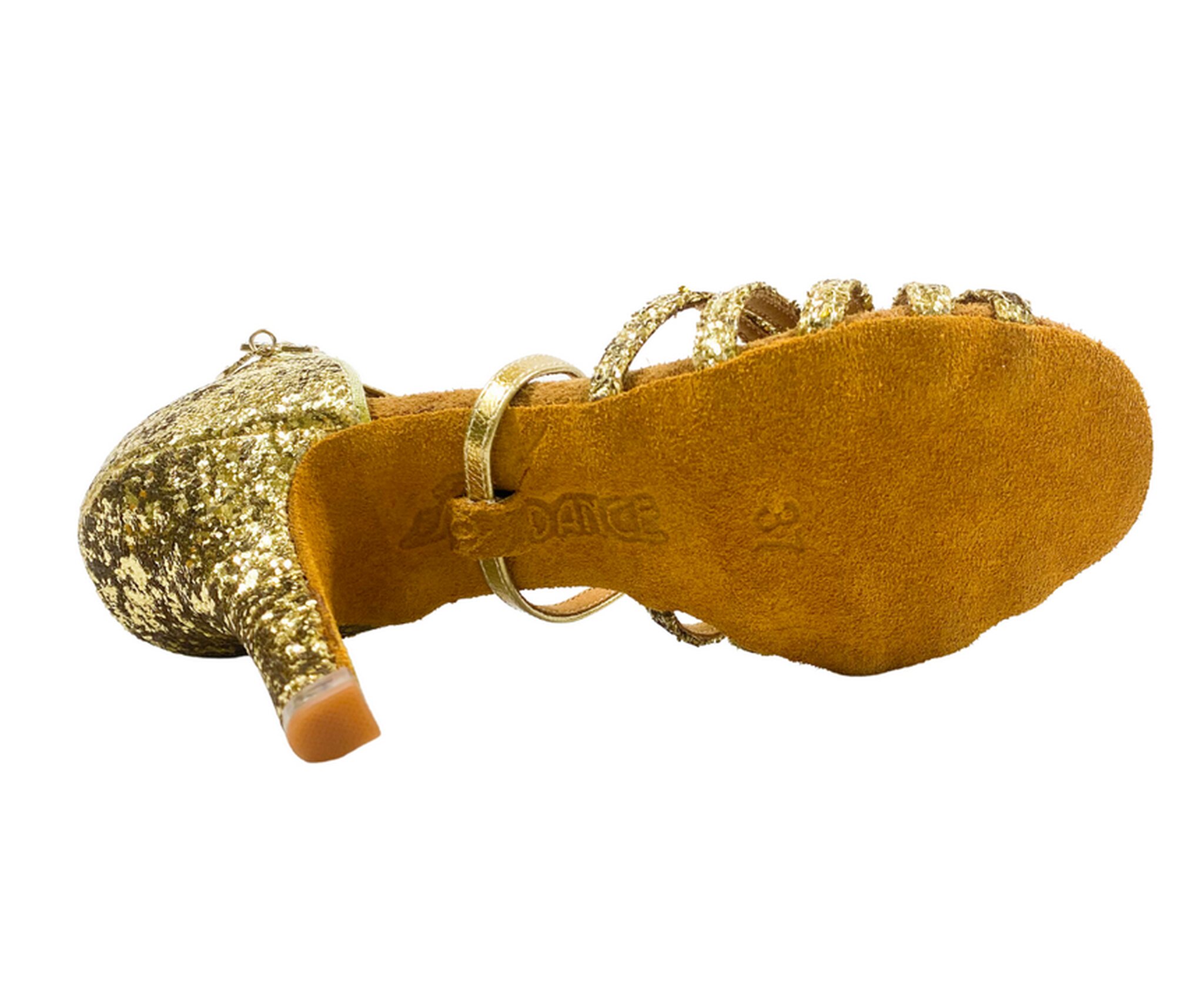 BD Dance 216 - golden glitter - obcas 3,5" (EH16) - obrazek 8