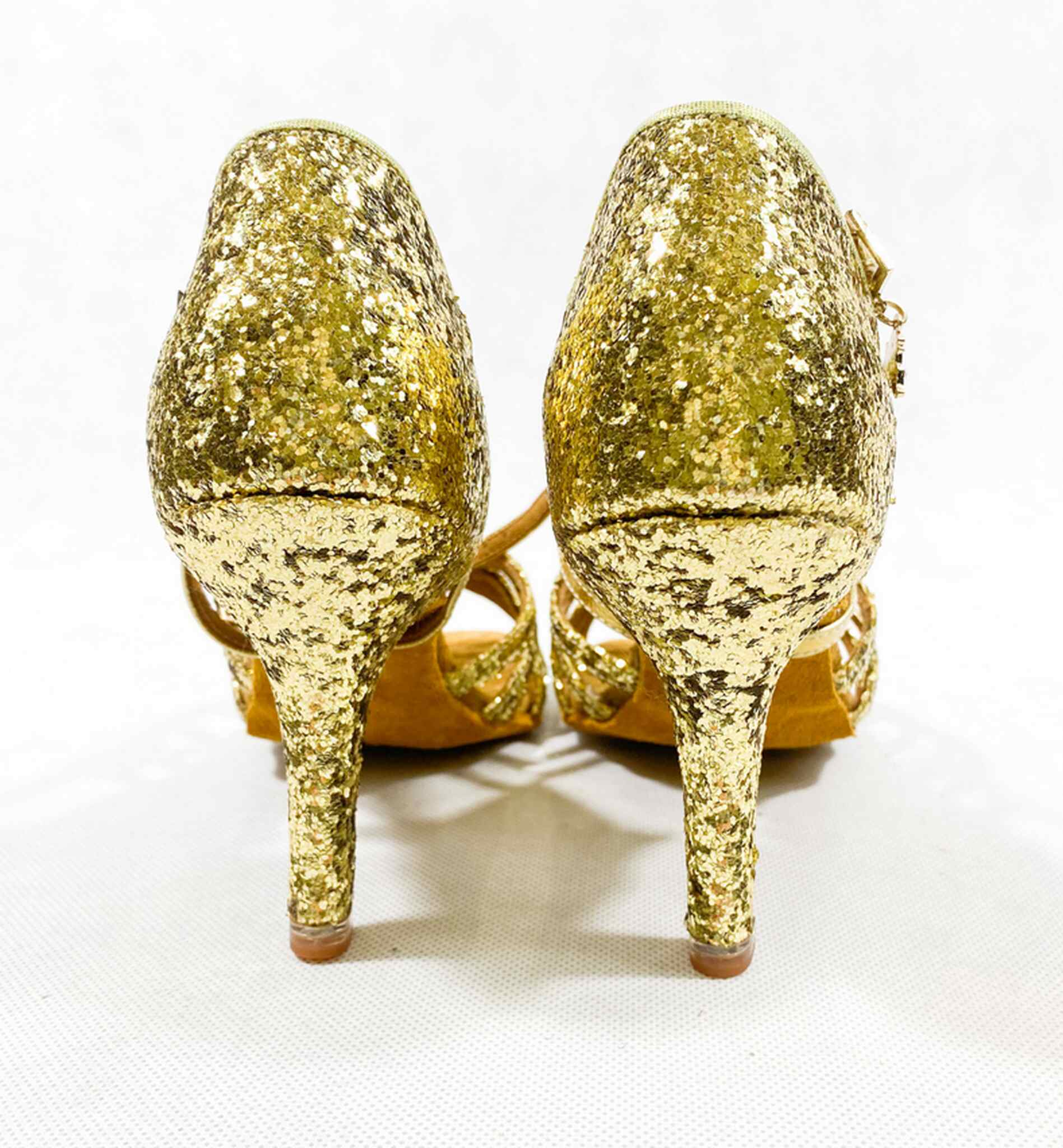BD Dance 216 - golden glitter - obcas 3,5" (EH16) - obrazek 3