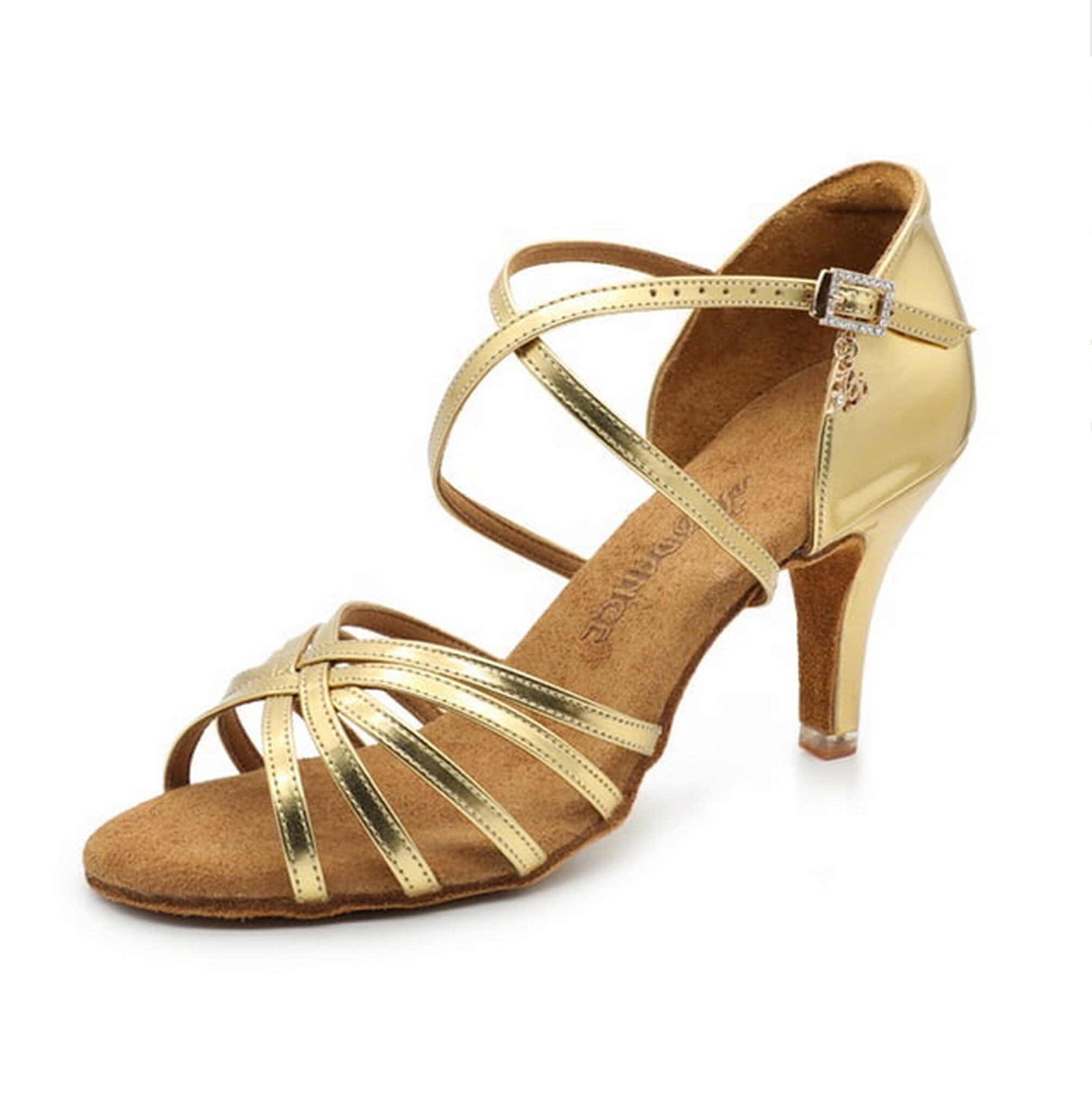 BD DANCE 216 Gold Patent - lakierowana skóra obcas 2,5 " i 3,5" ( EH4 / EH16) - obrazek 5