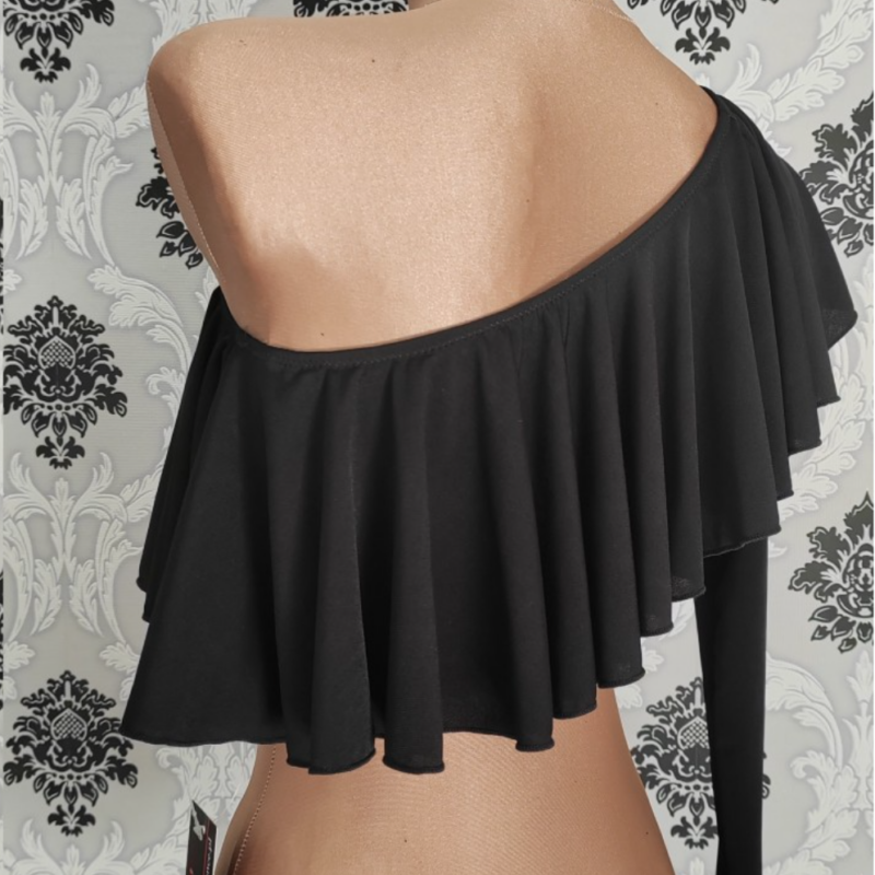 Top z falbaną na jedno ramię SHEDANCE